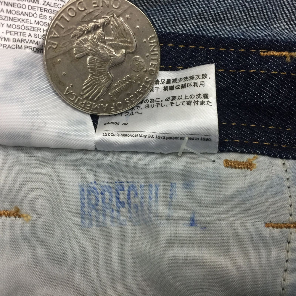 NWT Levi's Skinny Overalls Jeans Tab Size 25 - Picture 7 of 8